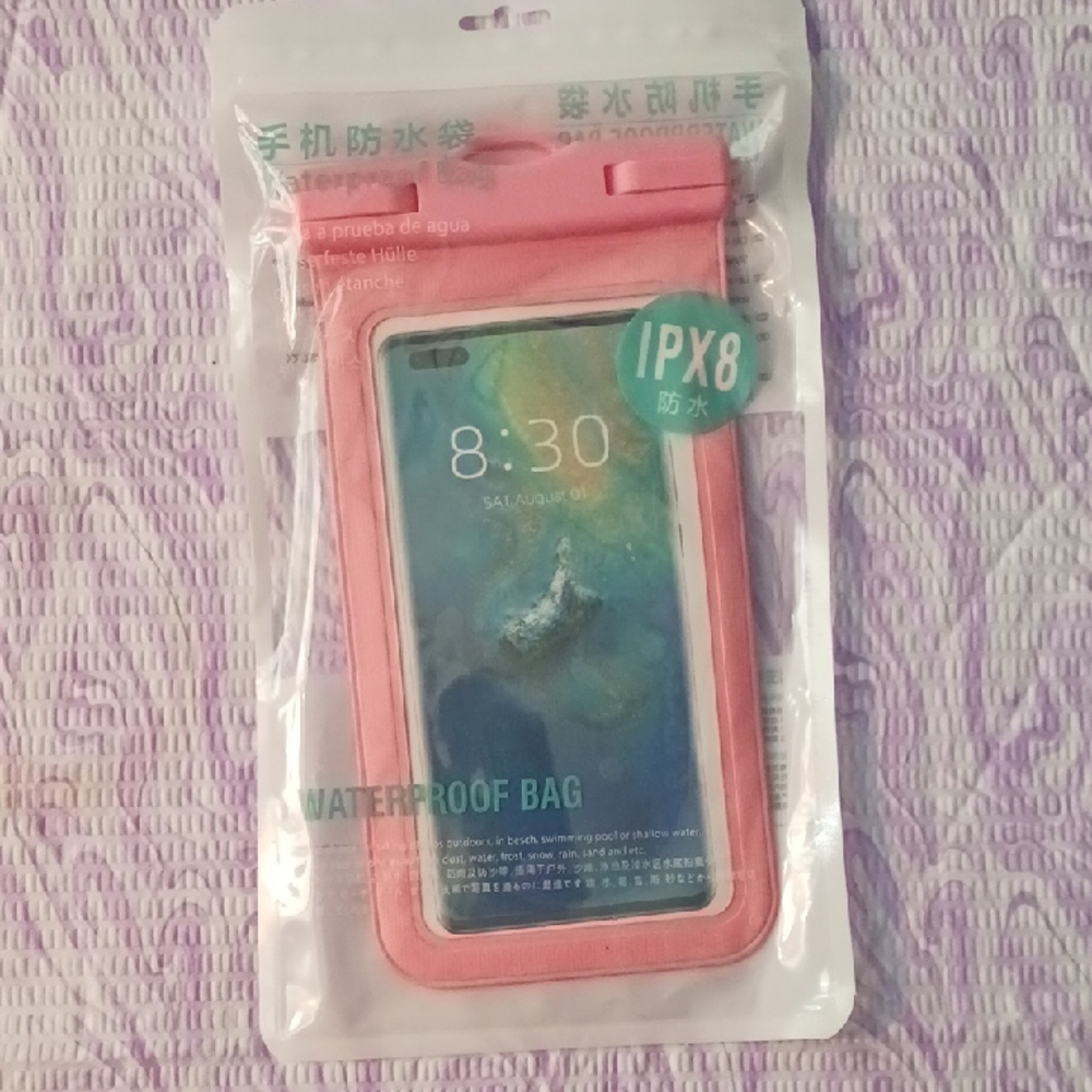 Waterproof Phone Pouch - Pink